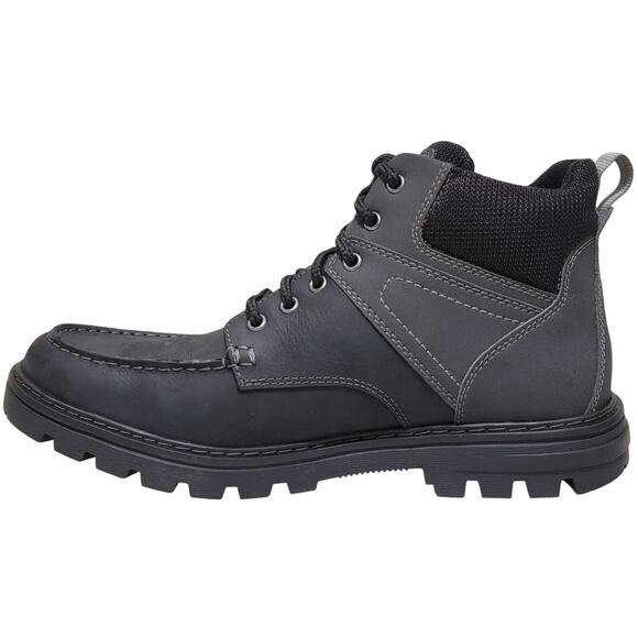 Rockport Men Weather Ready Moc Toe Combat Boots Size US 9M Black Leather main image 4